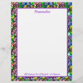 Elegant glas in lood Kleurrijk vlinderpatroon (Voorkant)