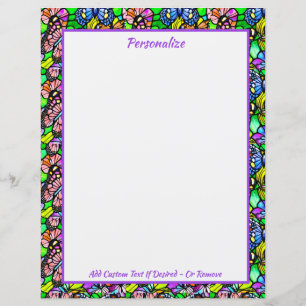 Elegant glas in lood Kleurrijk vlinderpatroon