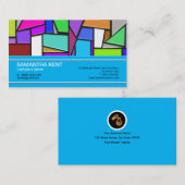 Elegant Glas in lood Polygon Crystals Chemist Visitekaartje (Voorkant / Achterkant)