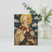 Elegant Glas in lood Pope Briefkaart (Staand voorkant)