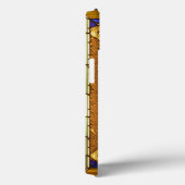 Elegant Glas in lood rode bloemen Case-Mate iPhone Case (Achterkant / Rechts)