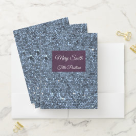 Elegant Glas in lood Silver Blue Pocket Map