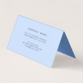 Elegant Glas in lood Silver Blue Visitekaartje (Achterkant)