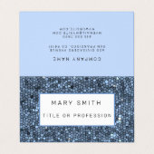 Elegant Glas in lood Silver Blue Visitekaartje (Buitenkant ongevouwen)