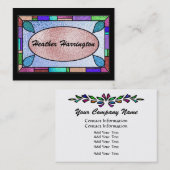 Elegant Glas in lood Visitekaartje (Voorkant / Achterkant)