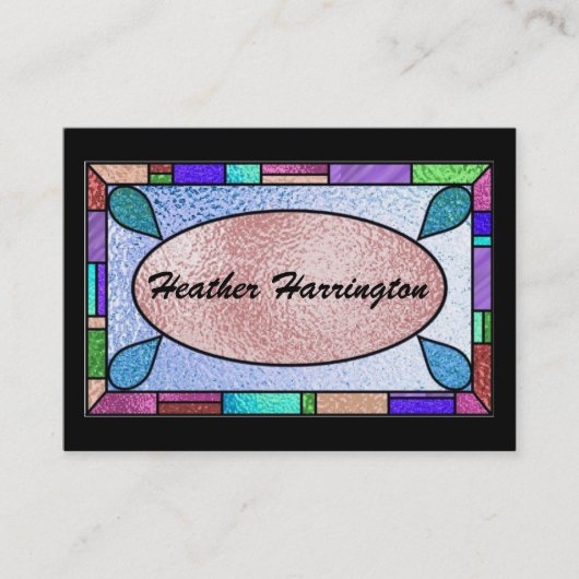 Elegant Glas in lood Visitekaartje (Voorkant)