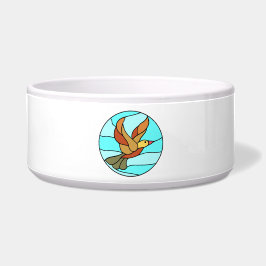 Elegant Glas in lood Vogel Pet Bowl Voerbakje
