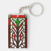 Elegant glas-in-loodpaneel sleutelhanger (achterkant)