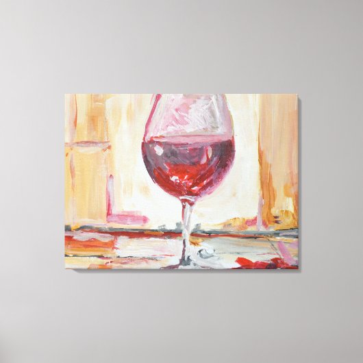 Elegant glas rode wijn canvas afdruk (Voorkant)