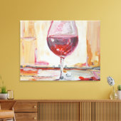 Elegant glas rode wijn canvas afdruk (Insitu (Woonkamer))