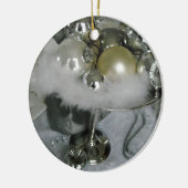 Elegant Glass Balls op een Silver Pedestal Keramisch Ornament (Links)