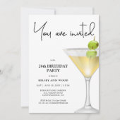 Elegant Glass Birthday Party Invitation Kaart (Voorkant)