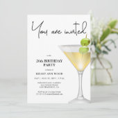 Elegant Glass Birthday Party Invitation Kaart (Staand voorkant)