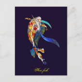 Elegant Glass Koi Fish Modern Fine Art Briefkaart (Voorkant)
