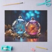 Elegant Glass Ornament Vakantie Decoupage Craft Pa Tissuepapier (Craft)