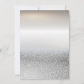 Elegant Glass Silver Glitter Bokeh Retirement Kaart (Achterkant)