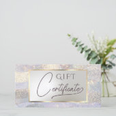 Elegant glinsterende watergolf cadeaubon (Staand voorkant)