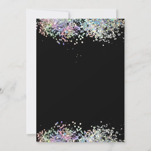 Elegant Gliter Afstuderen Klasse 2022 Kaart (Achterkant)