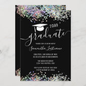 Elegant Gliter Afstuderen Klasse 2022 Kaart (Voorkant / Achterkant)