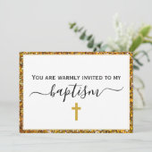 Elegant Glitter ADULT BAPTISM Kaart (Staand voorkant)