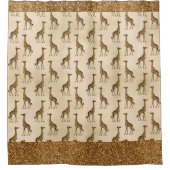 Elegant Glitter Animal Print  Chic Sparkles Douchegordijn (Voorkant)