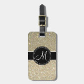 Elegant Glitter Bagagelabel met lederriem (Voorkant verticaal)
