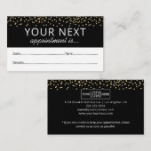 Elegant Glitter Beauty Salon Next Afsprakenkaartje (Voorkant / Achterkant)