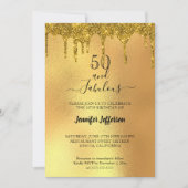 Elegant glitter Birthday Invitation Kaart (Voorkant)