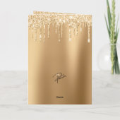 Elegant Glitter Birthday Toast Kaart voor haar (Achterkant)