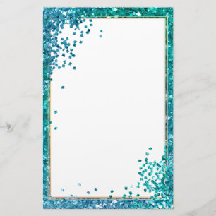 Elegant glitter blauw kantoorbenodigdheden van 5,5 briefpapier