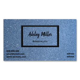 Elegant glitter blue sky magnetisch visitekaartje