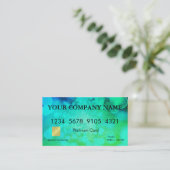 Elegant Glitter Bokeh Credit Kaart Visitekaartje (Staand voorkant)