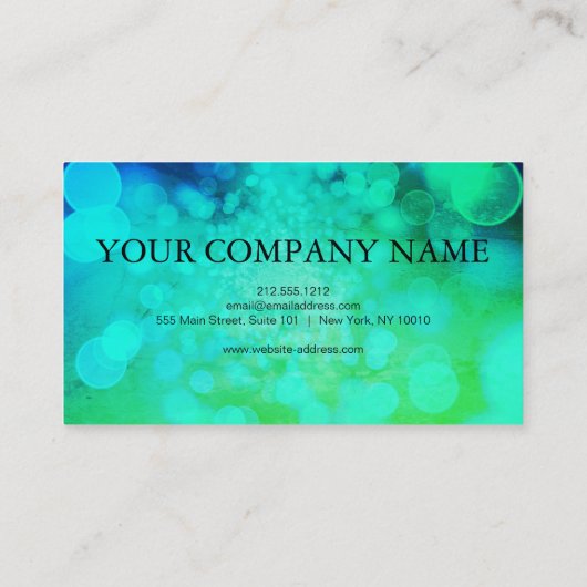 Elegant Glitter Bokeh Credit Kaart Visitekaartje (Achterkant)