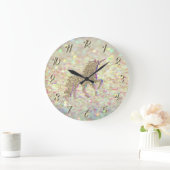 Elegant Glitter Bokeh, Gold Glitter Unicorn Grote Klok (Huis)