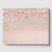 Elegant Glitter Bokeh Ombre, drups Sweet 16 Gastenboek (Achterkant)