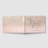 Elegant Glitter Bokeh Ombre ,Sweet 17 Gastenboek (Volledig)