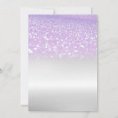 Elegant Glitter Bokeh Ombre, Tiara, Sweet 16 Party Kaart (Achterkant)