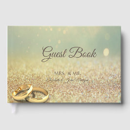 Elegant Glitter Bokeh, Rings Gastenboek