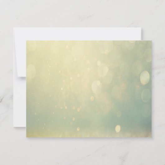 Elegant Glitter Bokeh, Rings Weddi Rehearsal Dinne Kaart (Achterkant)