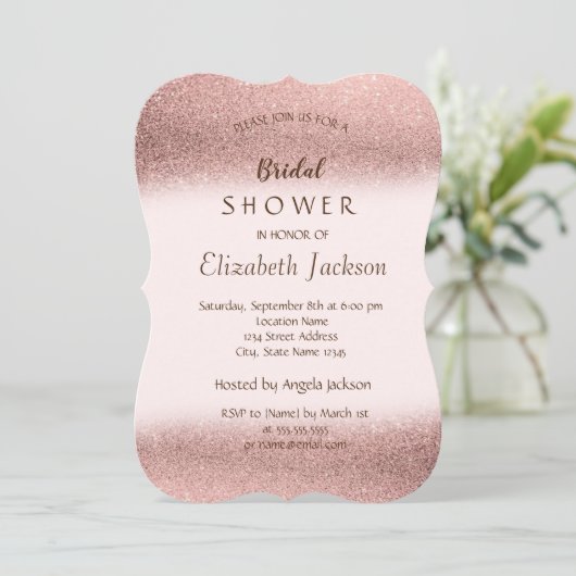 Elegant Glitter Bokeh Vrijgezellenfeest Kaart (Staand voorkant)