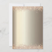 Elegant Glitter Border Champagne Retirement Kaart (Achterkant)