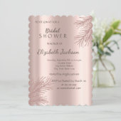 Elegant Glitter Branch Roos Gold Vrijgezellenfeest Kaart (Staand voorkant)