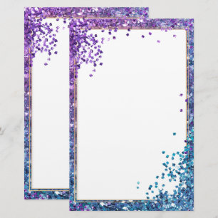 Elegant glitter briefpapier