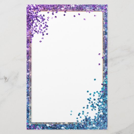 Elegant glitter briefpapier (Achterkant)