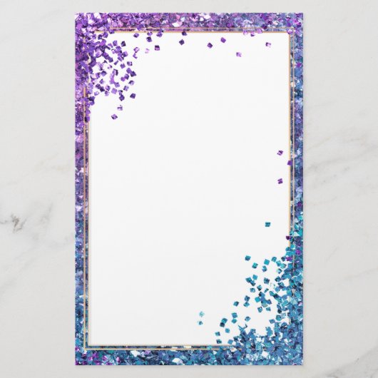 Elegant glitter briefpapier (Voorkant)