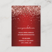 Elegant Glitter Brushed Metal and Earring Holder Visitekaartje (Achterkant)