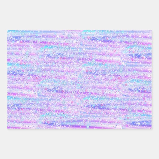 Elegant Glitter Confetti Holographic Trendy Girly Inpakpapier Vel (Voorkant 3)