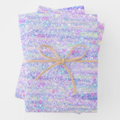 Elegant Glitter Confetti Holographic Trendy Girly Inpakpapier Vel (In situ)