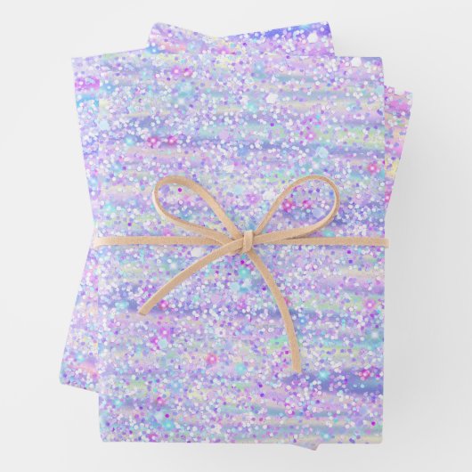 Elegant Glitter Confetti Holographic Trendy Girly Inpakpapier Vel (In situ)
