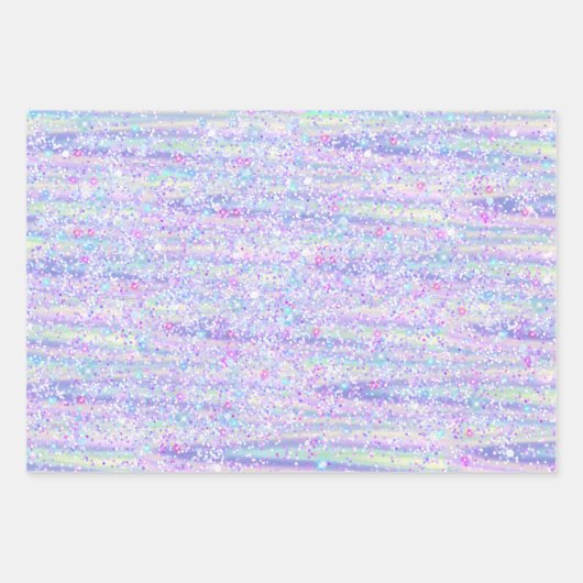 Elegant Glitter Confetti Holographic Trendy Girly Inpakpapier Vel (Voorkant)
